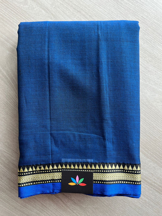 Small Border Narayanpet Mercerized Cotton Saree -27271