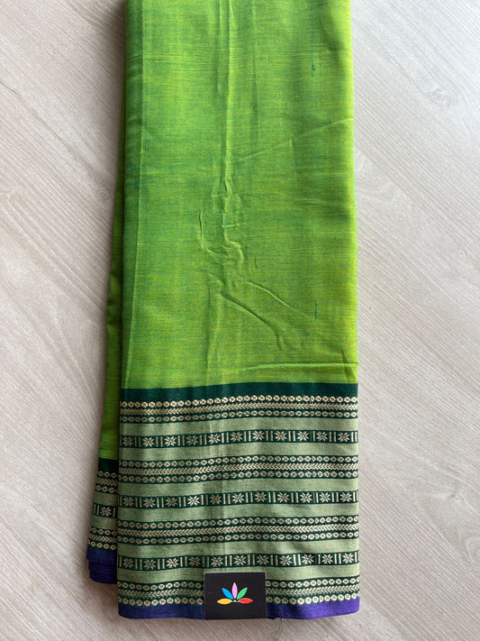 Long Border Narayanpet Mercerized Cotton Saree -27273
