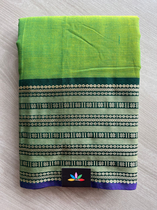 Long Border Narayanpet Mercerized Cotton Saree -27273