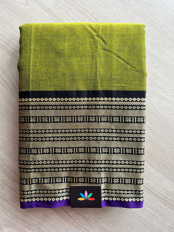 Long Border Narayanpet Mercerized Cotton Saree -27275
