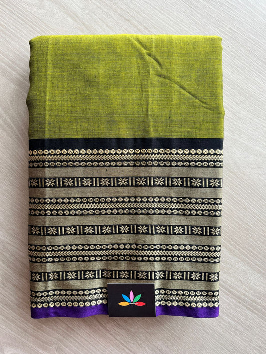 Long Border Narayanpet Mercerized Cotton Saree -27275