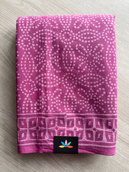 Handblock Printed Mul Cotton Saree- 27429-27430