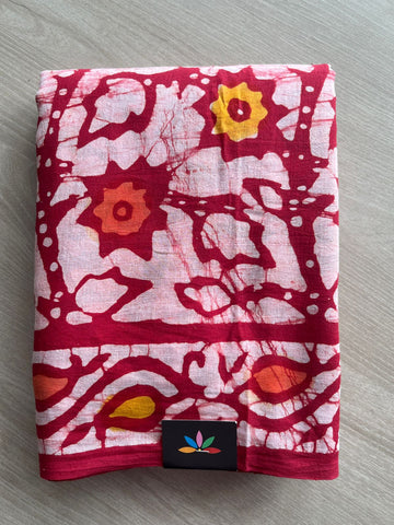 Handblock Printed Mul Cotton Saree- 27433-27434