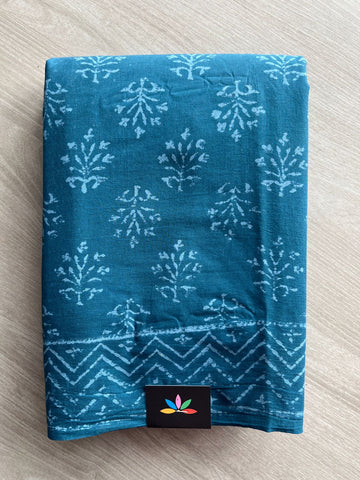 Handblock Printed Mul Cotton Saree- 27435-27436