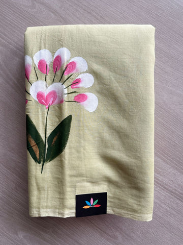 Handbrush Printed Mul Cotton Saree- 27443-27444