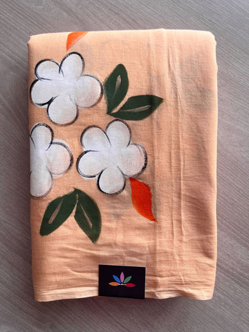 Handbrush Printed Mul Cotton Saree- 27453-27454