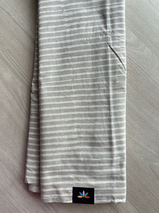 Handblock Printed Mul Cotton Saree- 27459-27461