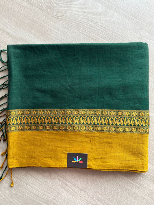 Contrast Border Fine Bengal Soft Cotton Saree - 27465
