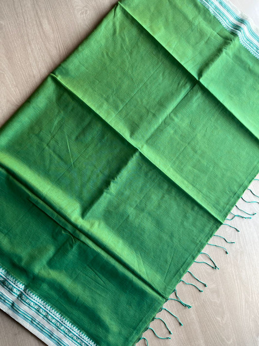 Contrast Border Fine Bengal Soft Cotton Saree - 27469