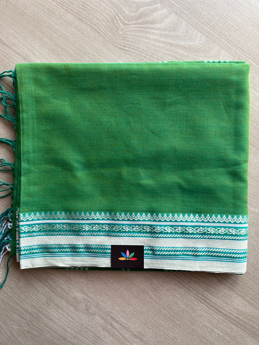 Contrast Border Fine Bengal Soft Cotton Saree - 27469