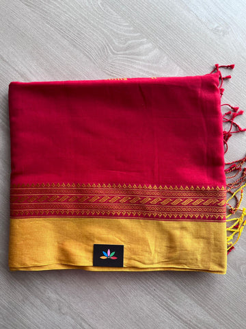 Contrast Border Fine Bengal Soft Cotton Saree - 27472