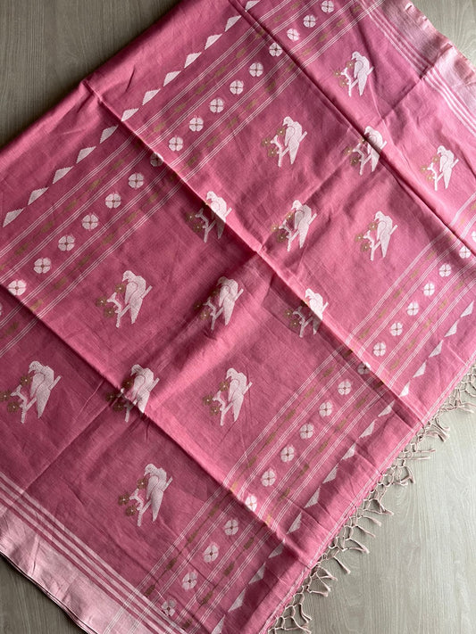 Bengal Fine Soft Cotton Jacquard Weave Saree - 27477