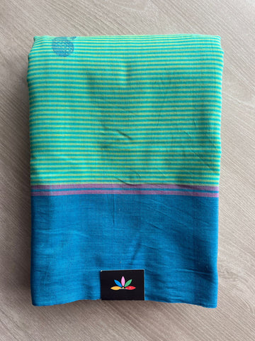 Striped Handloom Soft Cotton Saree - 27488