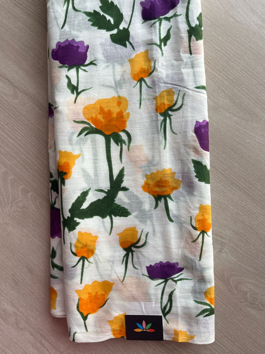 Designer Screen Printed Mul Cotton Saree- 27516-27518