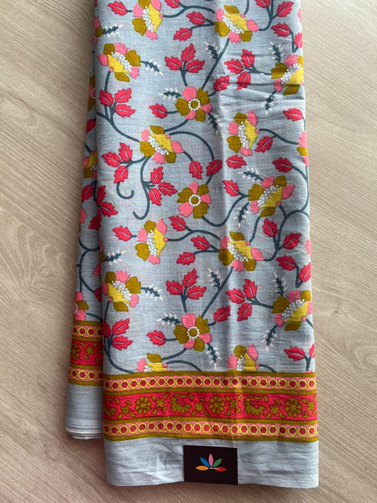 Designer Screen Printed Mul Cotton Saree- 27519-27521