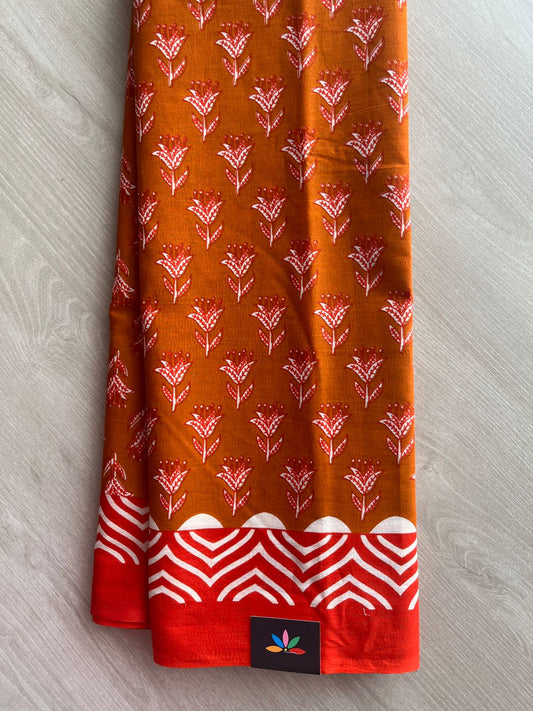 Designer Screen Printed Mul Cotton Saree- 27525-27527