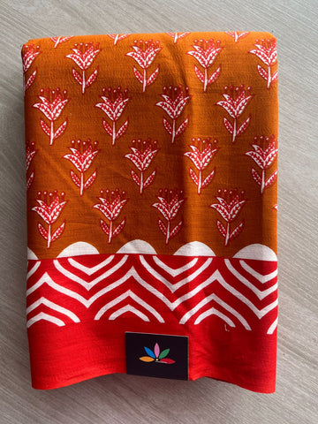 Designer Screen Printed Mul Cotton Saree- 27525-27527