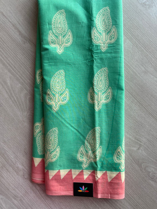 Designer Screen Printed Mul Cotton Saree- 27537-27539