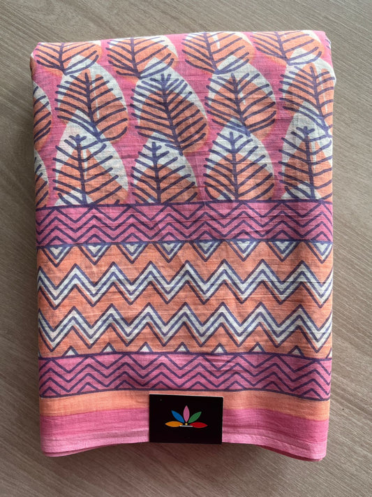 Designer Screen Printed Mul Cotton Saree-27549-27551