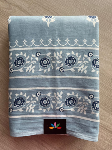 Designer Screen Printed Mul Cotton Saree-27561-27563