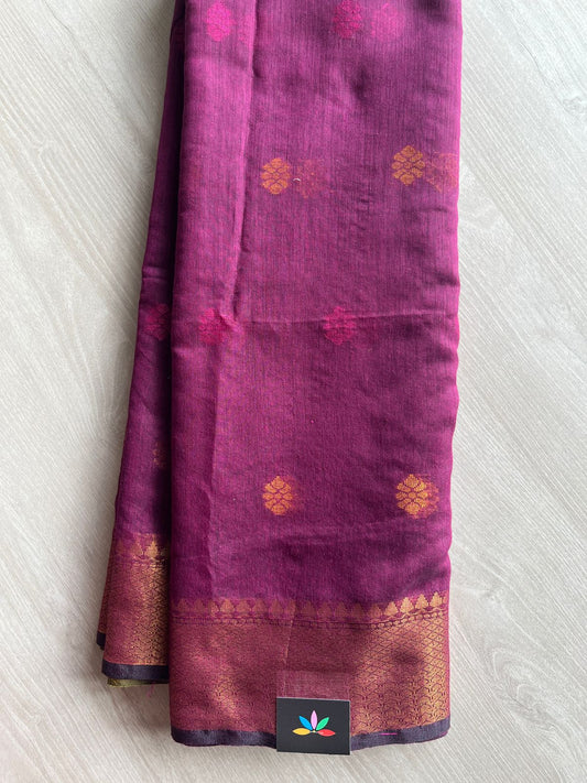 Simple Mixed Cotton Saree -27577