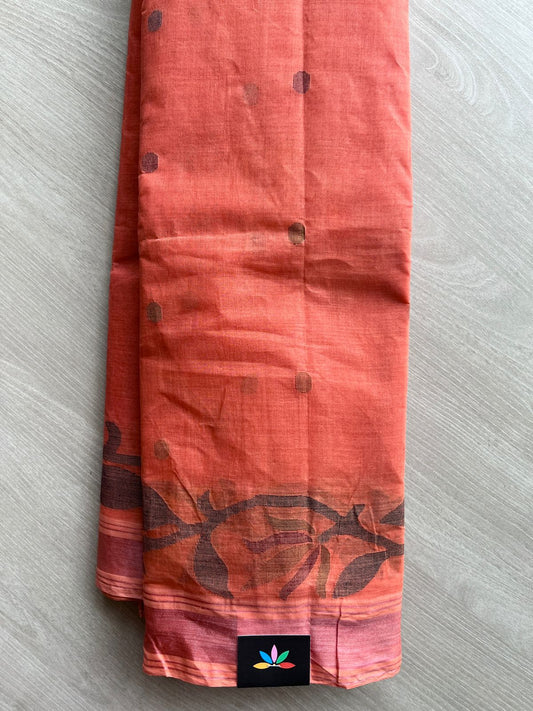 Handloom Bengal Cotton Jamdani Saree (Starched)-27586