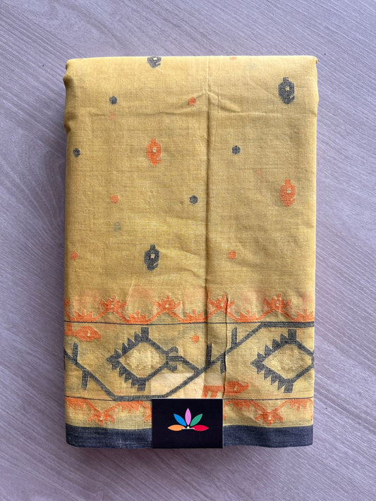 Handloom Bengal Cotton Jamdani Saree (Starched)-27594