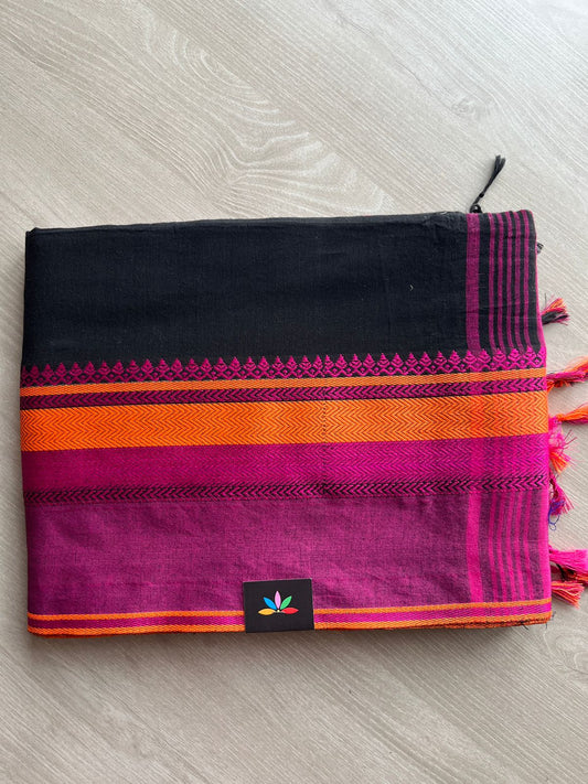 Contrast Border Bengal Soft Cotton Saree -27598