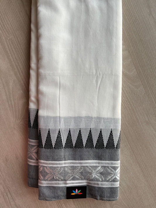 Woven Border Blended Soft Cotton Saree-27663-27664