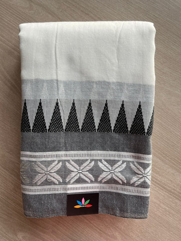 Woven Border Blended Soft Cotton Saree-27663-27664