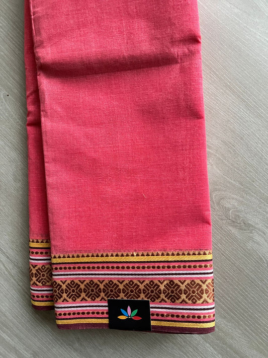 Handloom Bengal Soft Cotton Saree (without blouse)(Starched)-27635