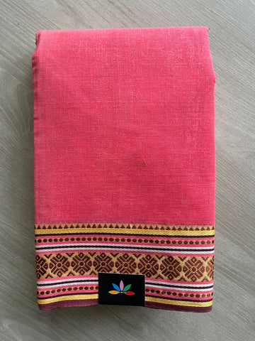 Handloom Bengal Soft Cotton Saree (without blouse)(Starched)-27635