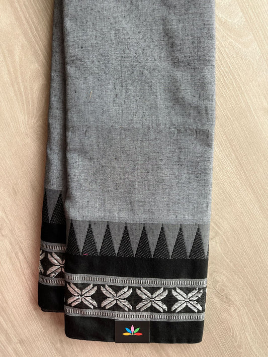 Woven Border Blended Soft Cotton Saree-27670