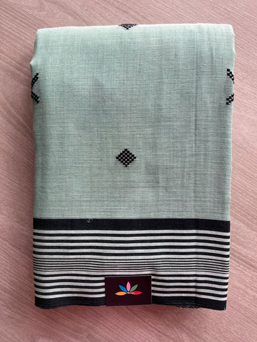 Contrast Border Cotton Saree-27671