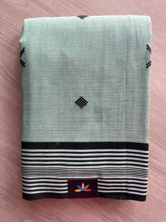 Contrast Border Cotton Saree-27671