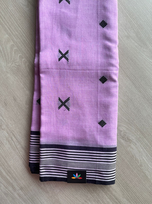 Contrast Border Cotton Saree-27672