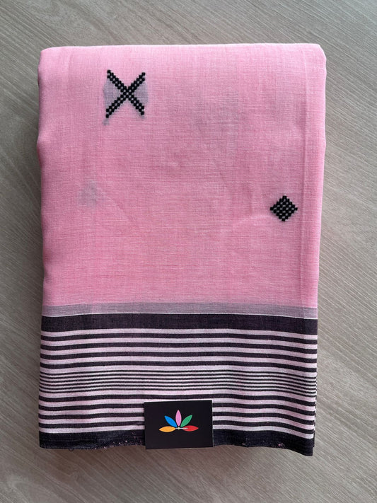 Contrast Border Cotton Saree-27673