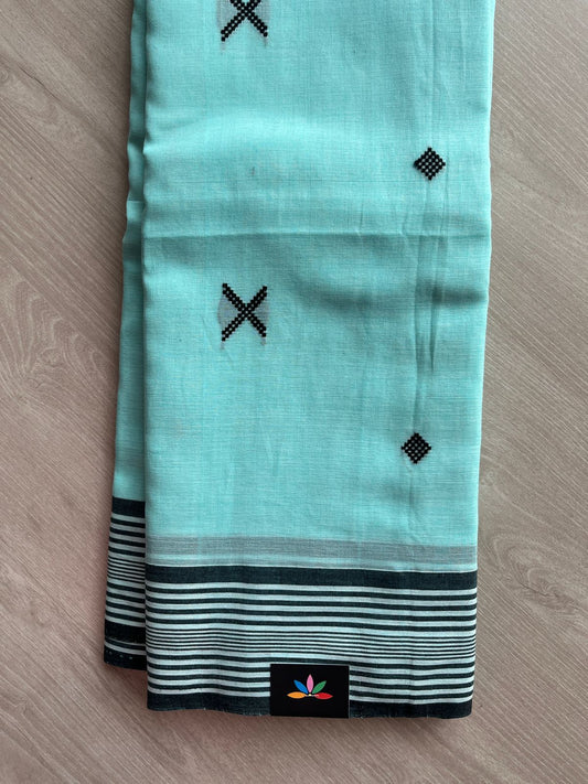 Contrast Border Cotton Saree-27674