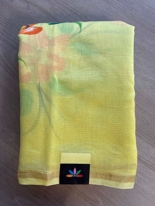 Handblock Printed Chanderi Cotton Silk Saree - 27679-27680