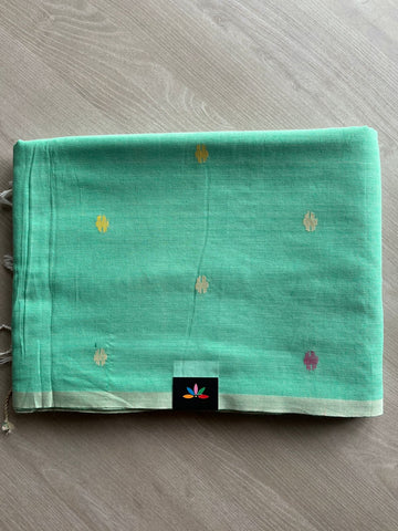 Handwoven Bengal Soft Cotton Jamdani Saree- 27709