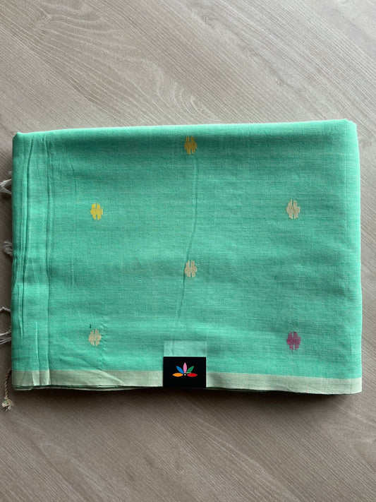 Handwoven Bengal Soft Cotton Jamdani Saree- 27709