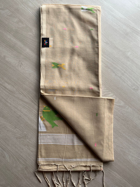 Handwoven Bengal Soft Cotton Jamdani Saree- 27710