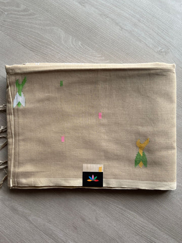 Handwoven Bengal Soft Cotton Jamdani Saree- 27710