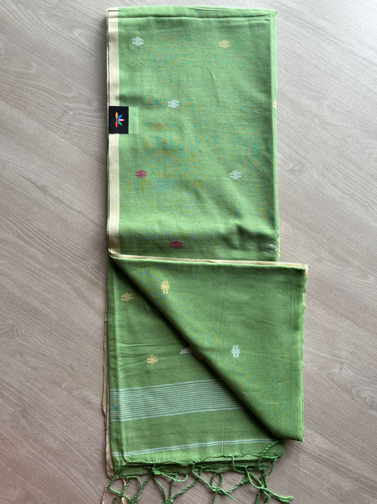 Handwoven Bengal Soft Cotton Jamdani Saree- 27712