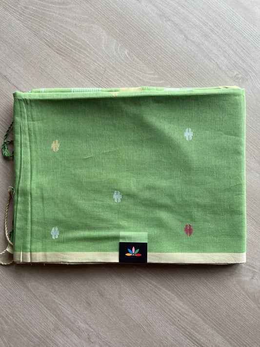 Handwoven Bengal Soft Cotton Jamdani Saree- 27712