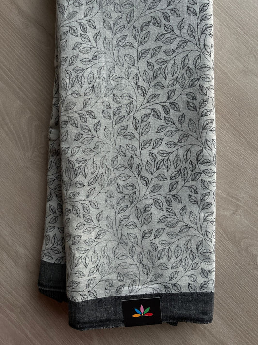 Printed Slub Cotton Saree -27817