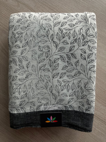 Printed Slub Cotton Saree -27817