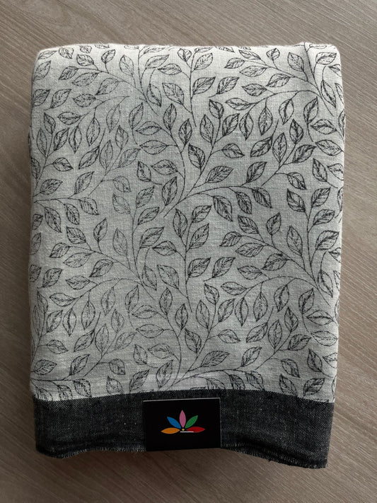 Printed Slub Cotton Saree -27817