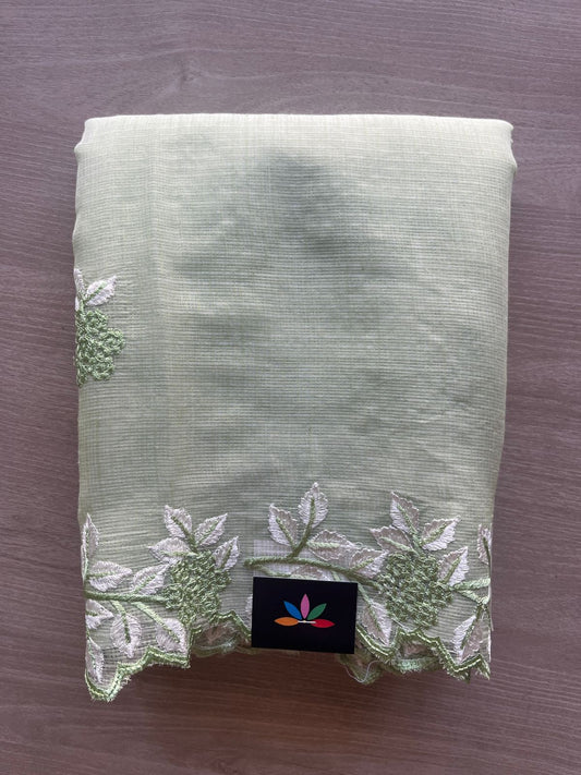 Cutwork Border Embroidered Kota Saree with Blouse- 27976-27977