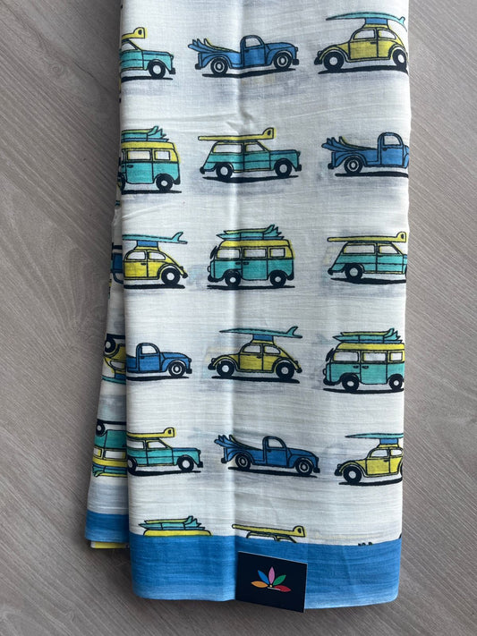 Quirky Printed Mul Cotton Saree- 28061-62-28077